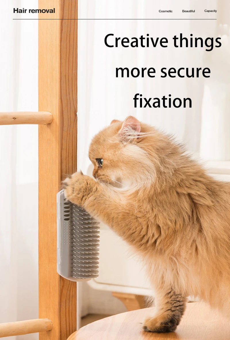 Cat scratcher pet corner hair remover floating hair brush massage scratching artifact cat scratching board toy supplies