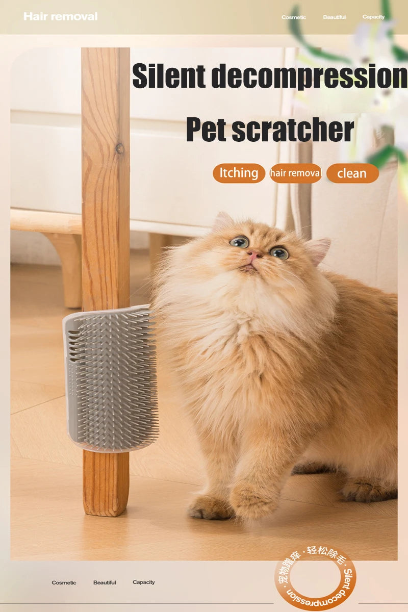 Cat scratcher pet corner hair remover floating hair brush massage scratching artifact cat scratching board toy supplies