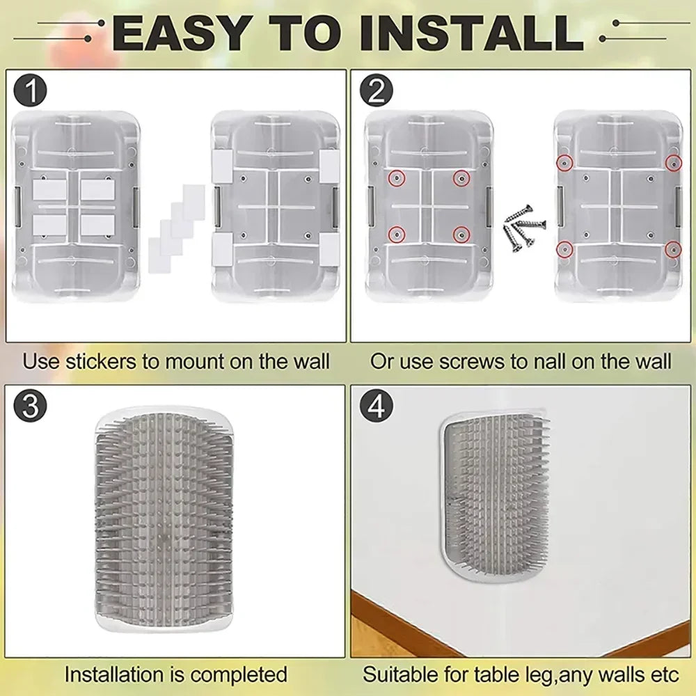 Cat scratcher pet corner hair remover floating hair brush massage scratching artifact cat scratching board toy supplies