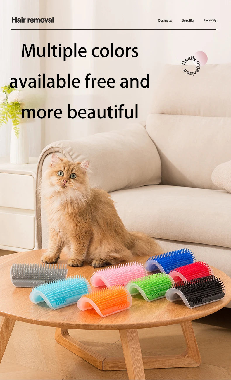 Cat scratcher pet corner hair remover floating hair brush massage scratching artifact cat scratching board toy supplies