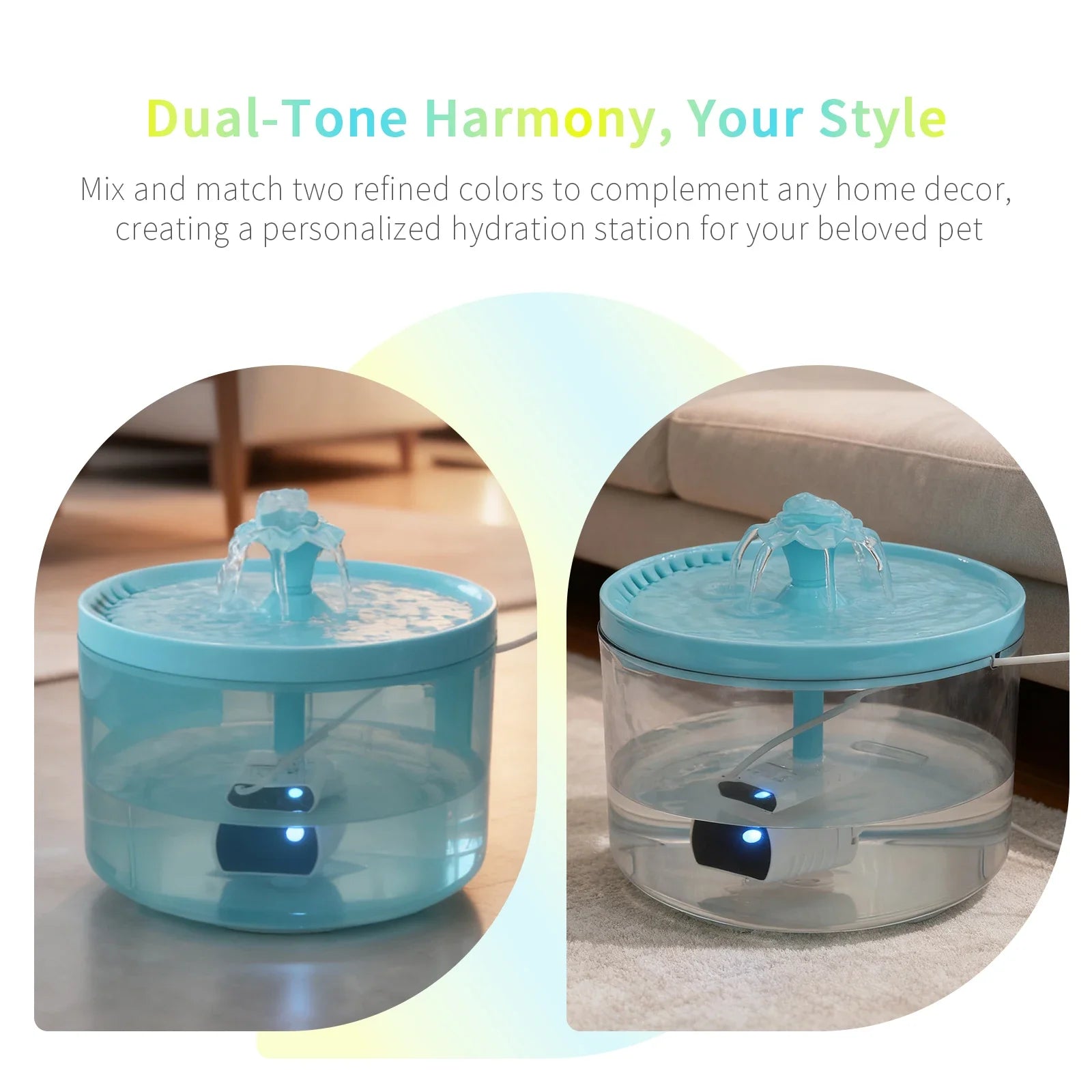 Cat Water Fountain, 1.8L/60.87oz, Pet Drinking Fountain, Fresh Drinking Water, USB Powered - Gift for Cats and Small Dogs