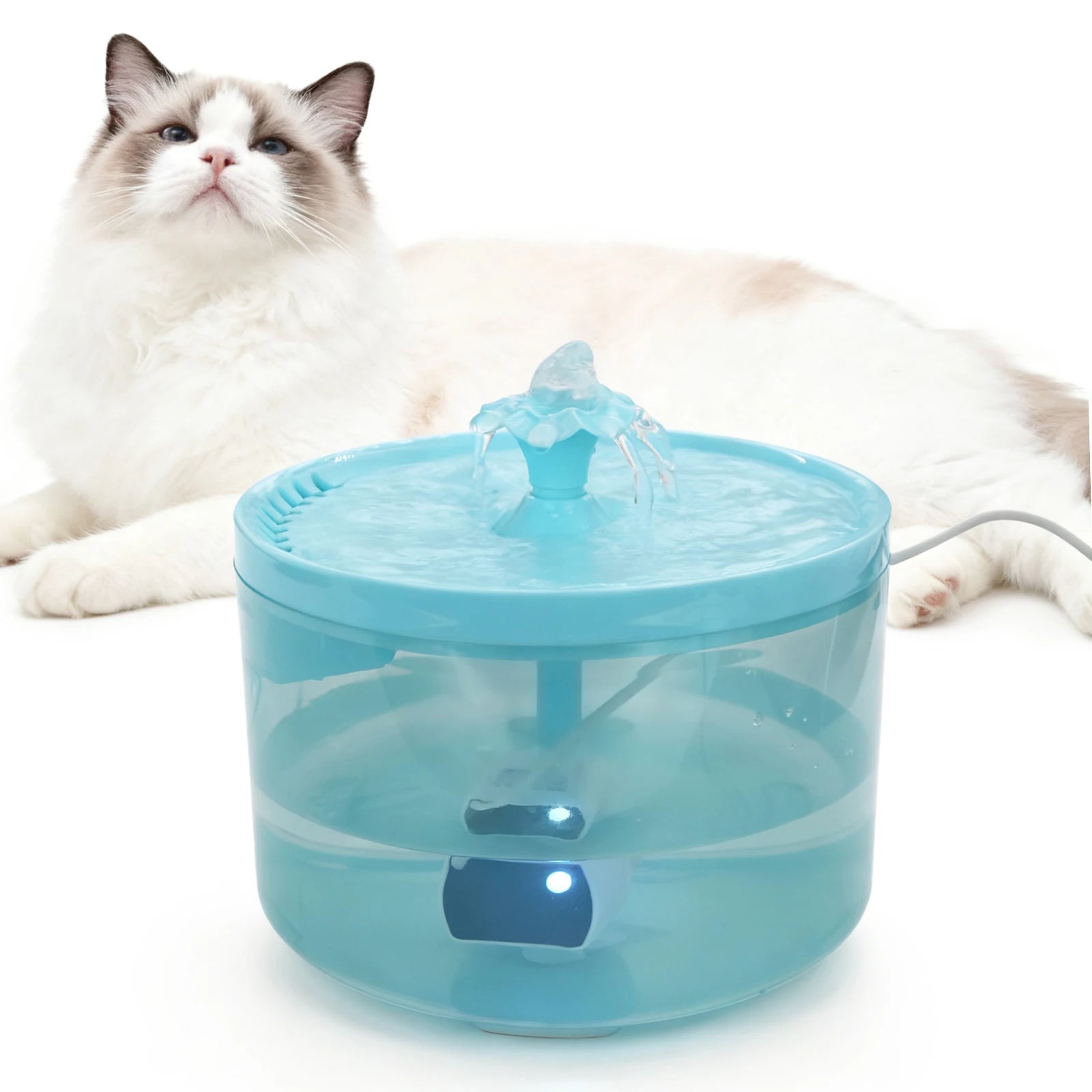 Cat Water Fountain, 1.8L/60.87oz, Pet Drinking Fountain, Fresh Drinking Water, USB Powered - Gift for Cats and Small Dogs