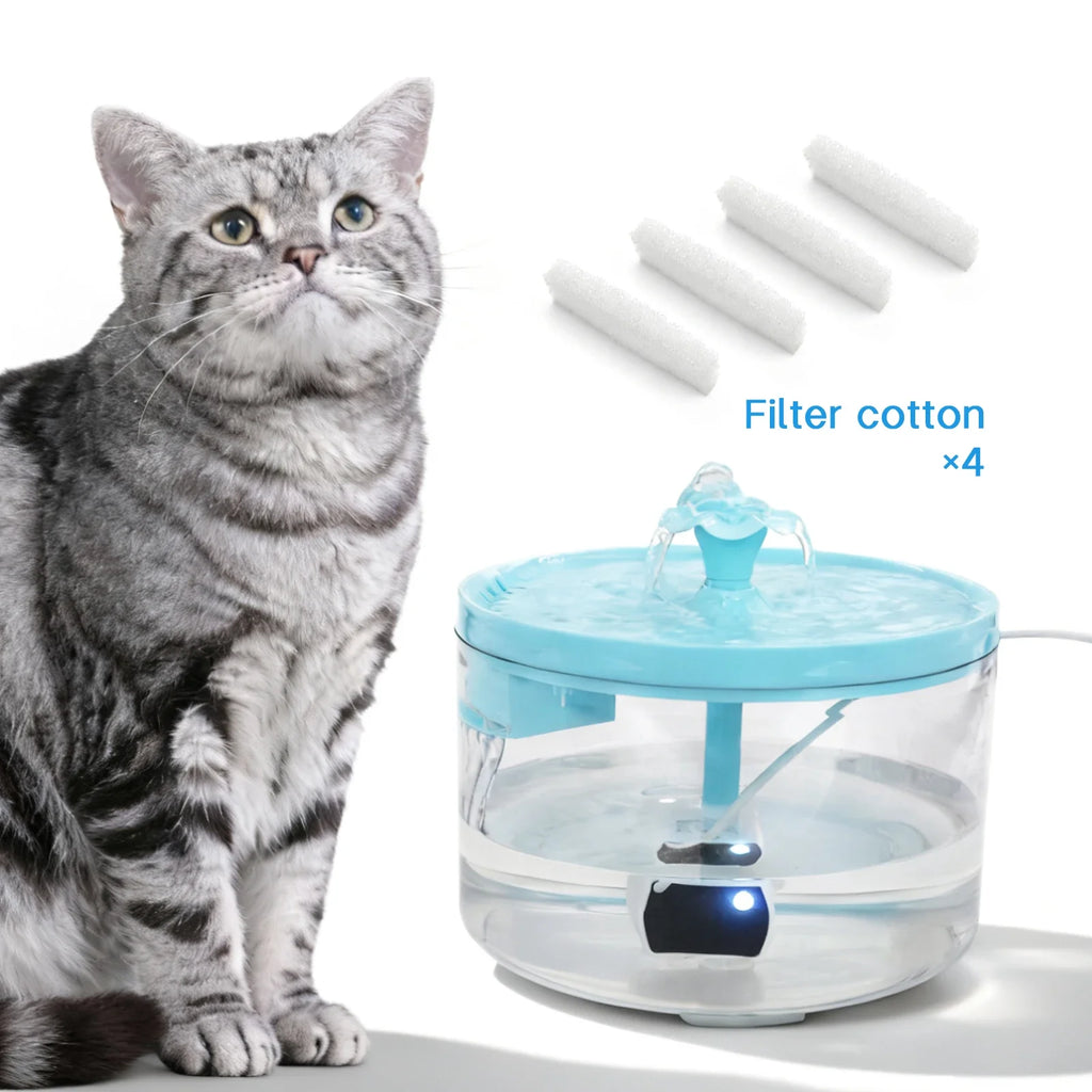 Cat Water Fountain, 1.8L/60.87oz, Pet Drinking Fountain, Fresh Drinking Water, USB Powered - Gift for Cats and Small Dogs