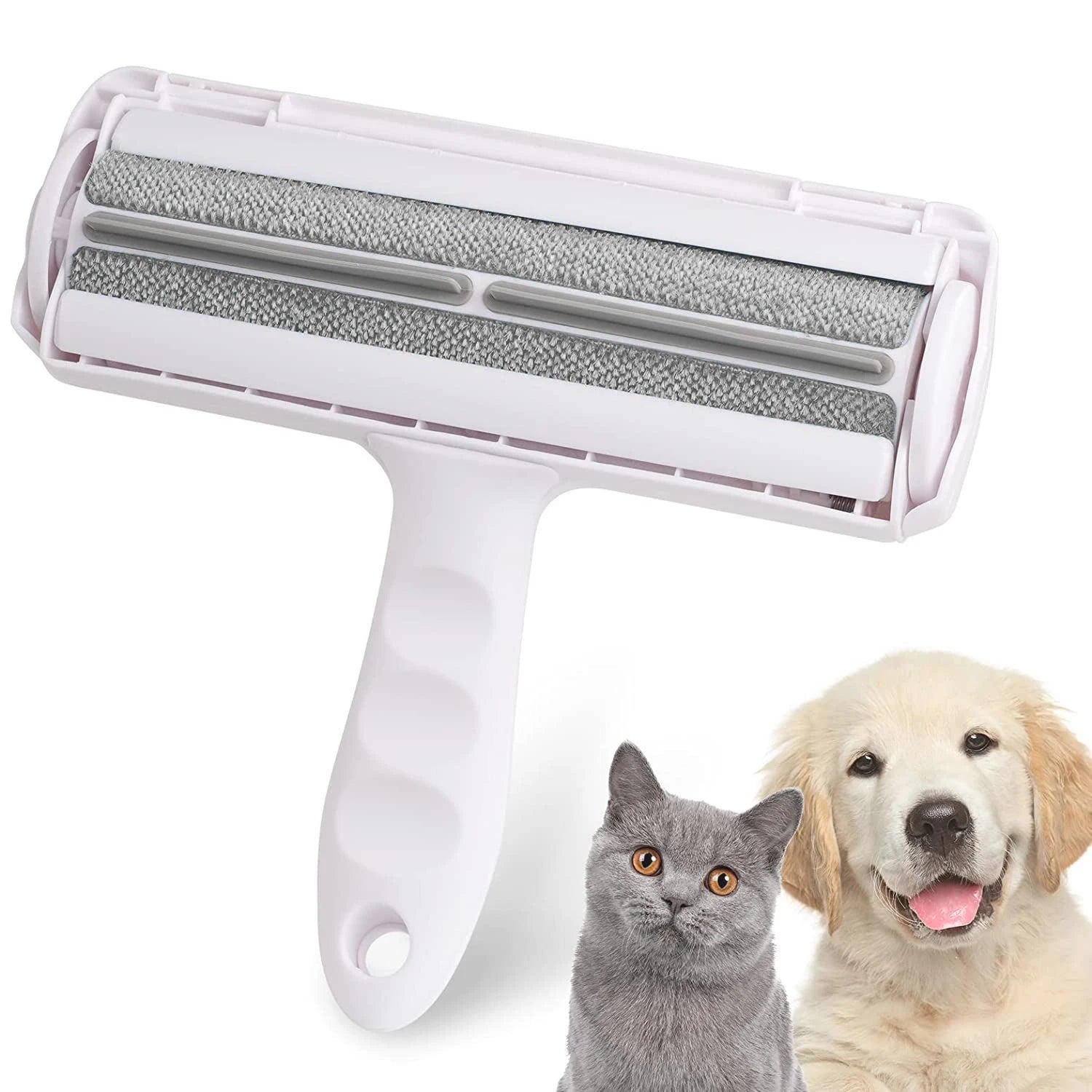 Pet Grooming Brush Easy To Clean Reusable Self-cleaning Pet Hair Remover Lint Roller